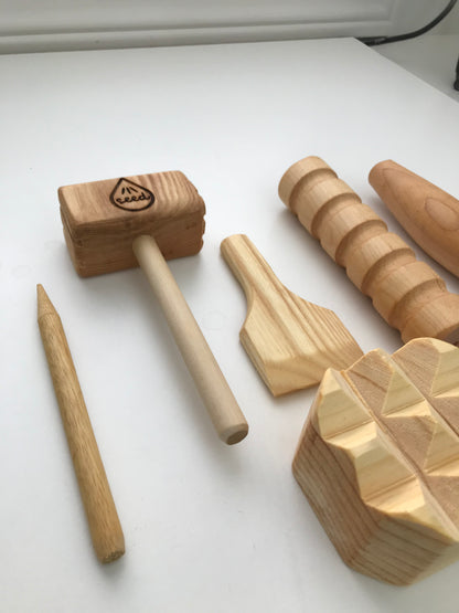 Wood Play Dough Set